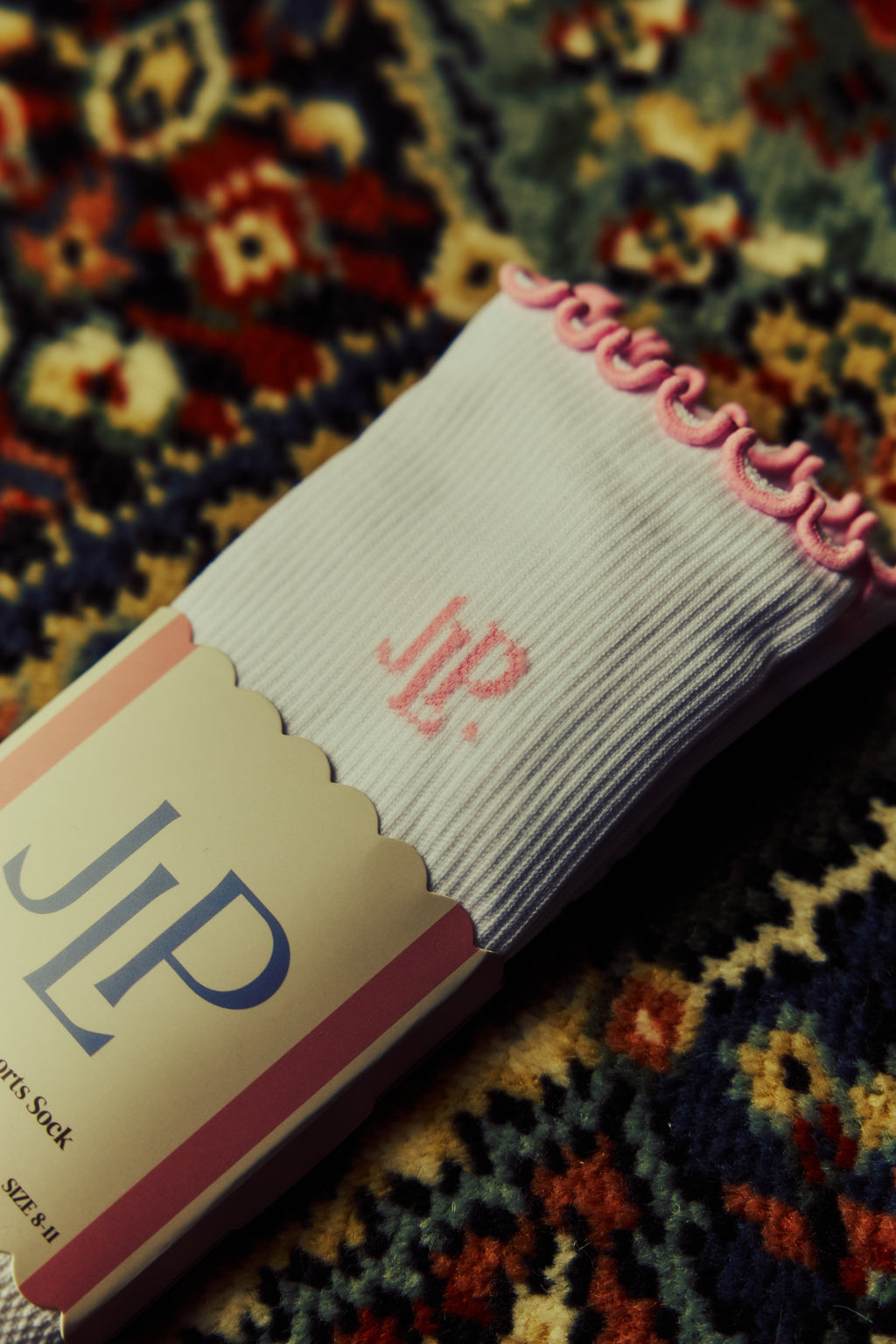 Ruffled Sport Socks Pink