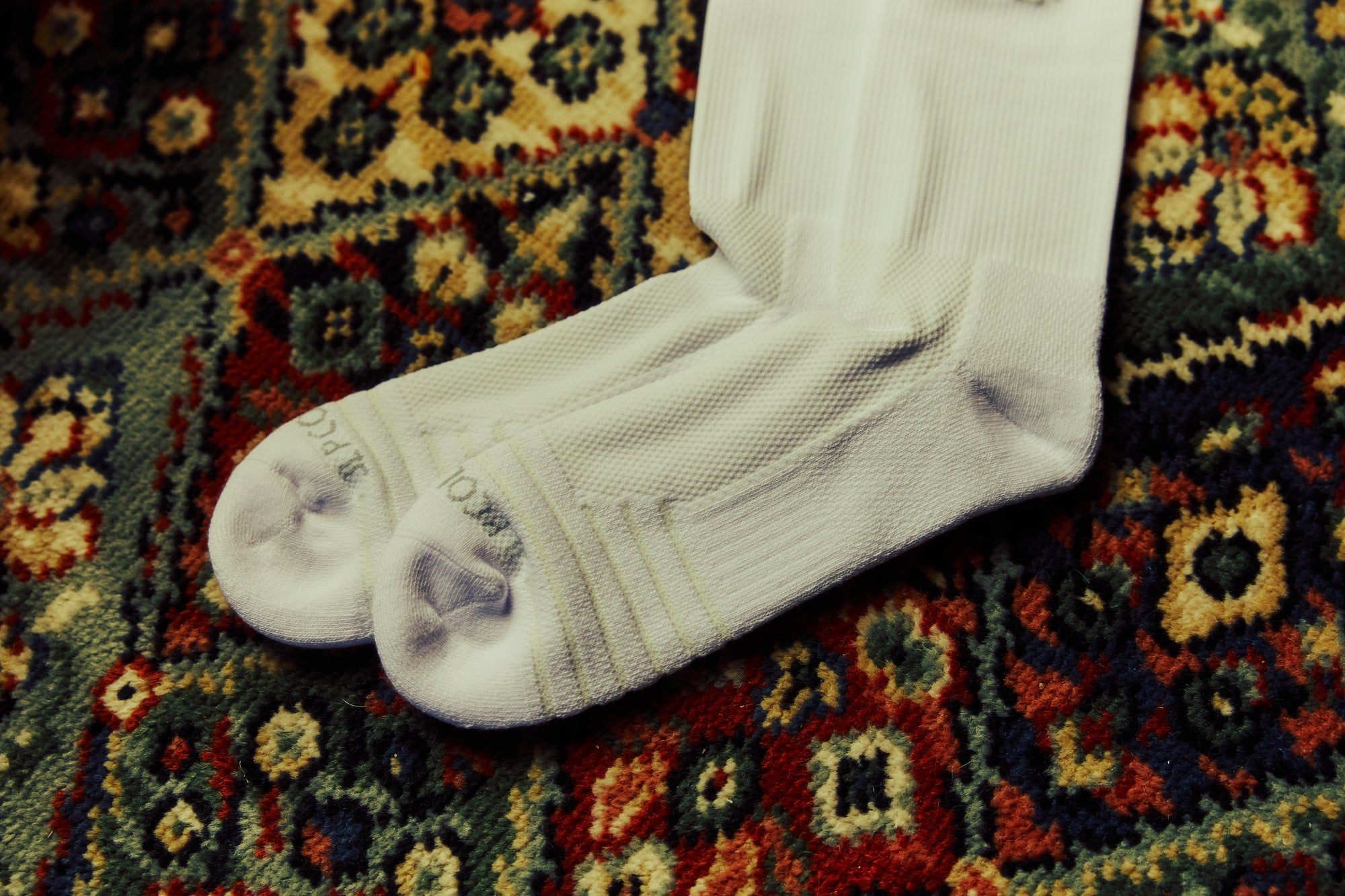 Ruffled Sport Socks White