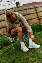 Ruffled Sport Socks White